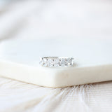 7 Stone Oval Diamond Band (Sterling Silver)