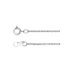 1 mm Cable Chain in 10k White Gold