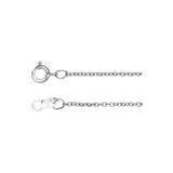 1 mm Cable Chain in 10k White Gold