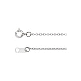 1 mm Cable Chain in 10k White Gold