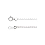 1 mm Cable Chain in 10k White Gold