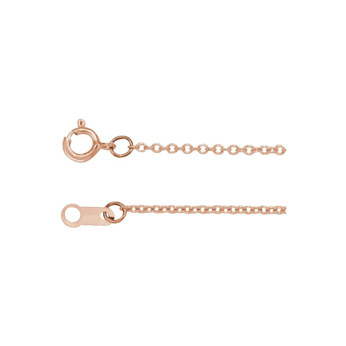 1 mm Cable Chain in 14k Rose Gold-Filled