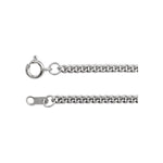 2.25 mm Curb Chain in Sterling Silver