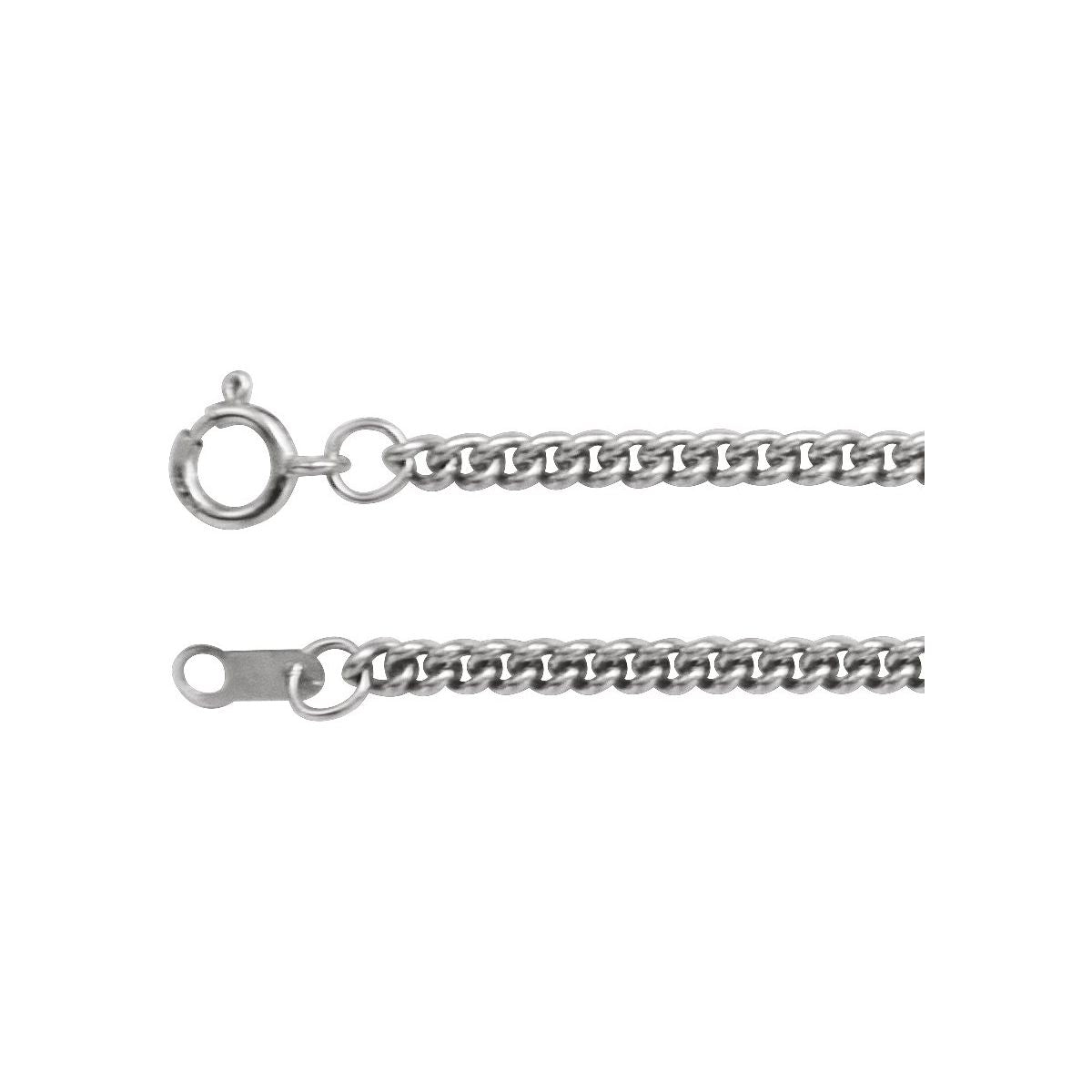 2.25 mm Curb Chain in Sterling Silver