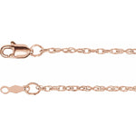 1.5 mm Rope Chain in 10k Rose Gold