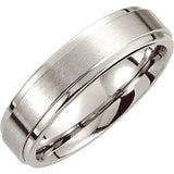 Cobalt Stepped-Edge Comfort-Fit Flat Band