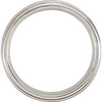 Cobalt Stepped-Edge Comfort-Fit Flat Band