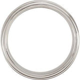 Cobalt Stepped-Edge Comfort-Fit Flat Band