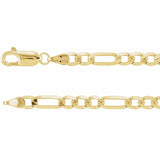 4 mm Figaro Chain in 14k Yellow Gold