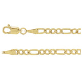 3 mm Figaro Chain in 14k Yellow Gold