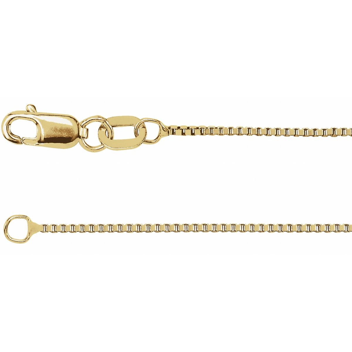 0.75 mm Box Chain in 14k Yellow Gold-Filled