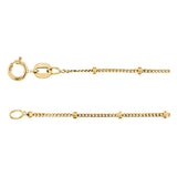 1 mm Beaded Curb Chain in 14k Yellow Gold-Filled