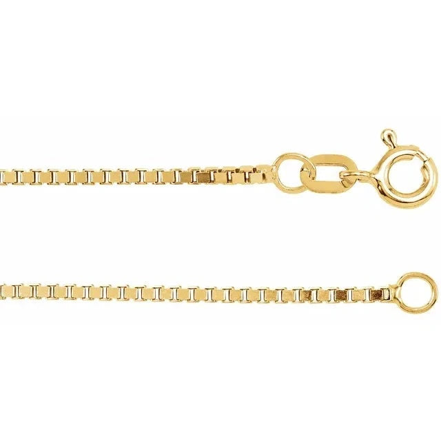 Diamond Cut - Box Chain (1.3mm wide)