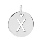 Initial Disc Charm — Initial X, 14k White Gold