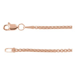 1.8 mm Rounded Box Chain in 14k Rose Gold