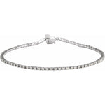 Diamond Line Bracelet — 1 carat total weight, 14k White Gold