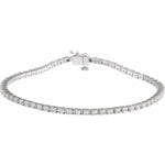 Diamond Line Bracelet — 2 carats total weight, 14k White Gold