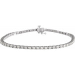 Diamond Line Bracelet — 3 carats total weight, 14k White Gold