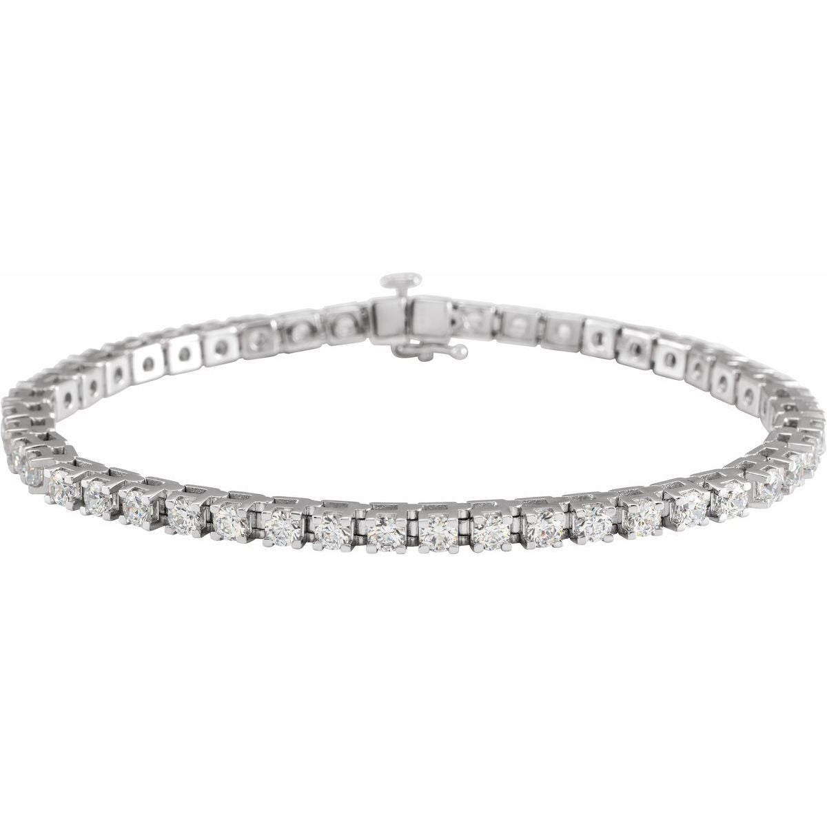 Diamond Line Bracelet — 5 carats total weight, 14k White Gold