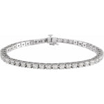 Diamond Line Bracelet — 5 carats total weight, 14k White Gold