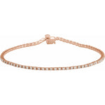 Diamond Line Bracelet — 1 carat total weight, 14k Rose Gold