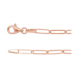 2.6 mm Paperclip-Style Chain in 14k Rose Gold