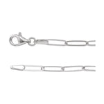 2.6 mm Paperclip-Style Chain in Sterling Silver