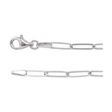 2.6 mm Paperclip-Style Chain in Sterling Silver