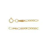 1.9 mm Diamond-Cut Figaro Chain in 14k Yellow Gold