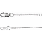 1.5 mm Cable Chain in 10k White Gold