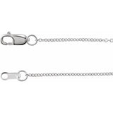 1.5 mm Cable Chain in 10k White Gold