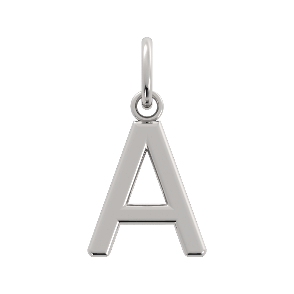 Initial Letter Charm  (Silver or Gold Plated)