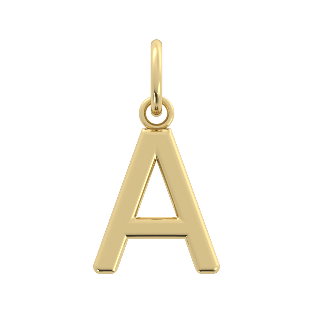 Initial Letter Charm  (Silver or Gold Plated)