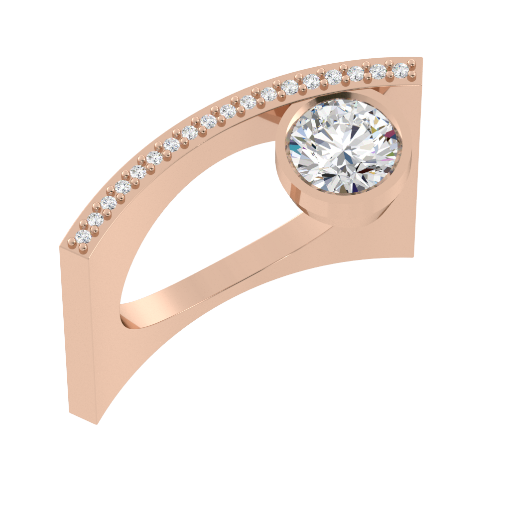 Curved Band with 1 carat diamond