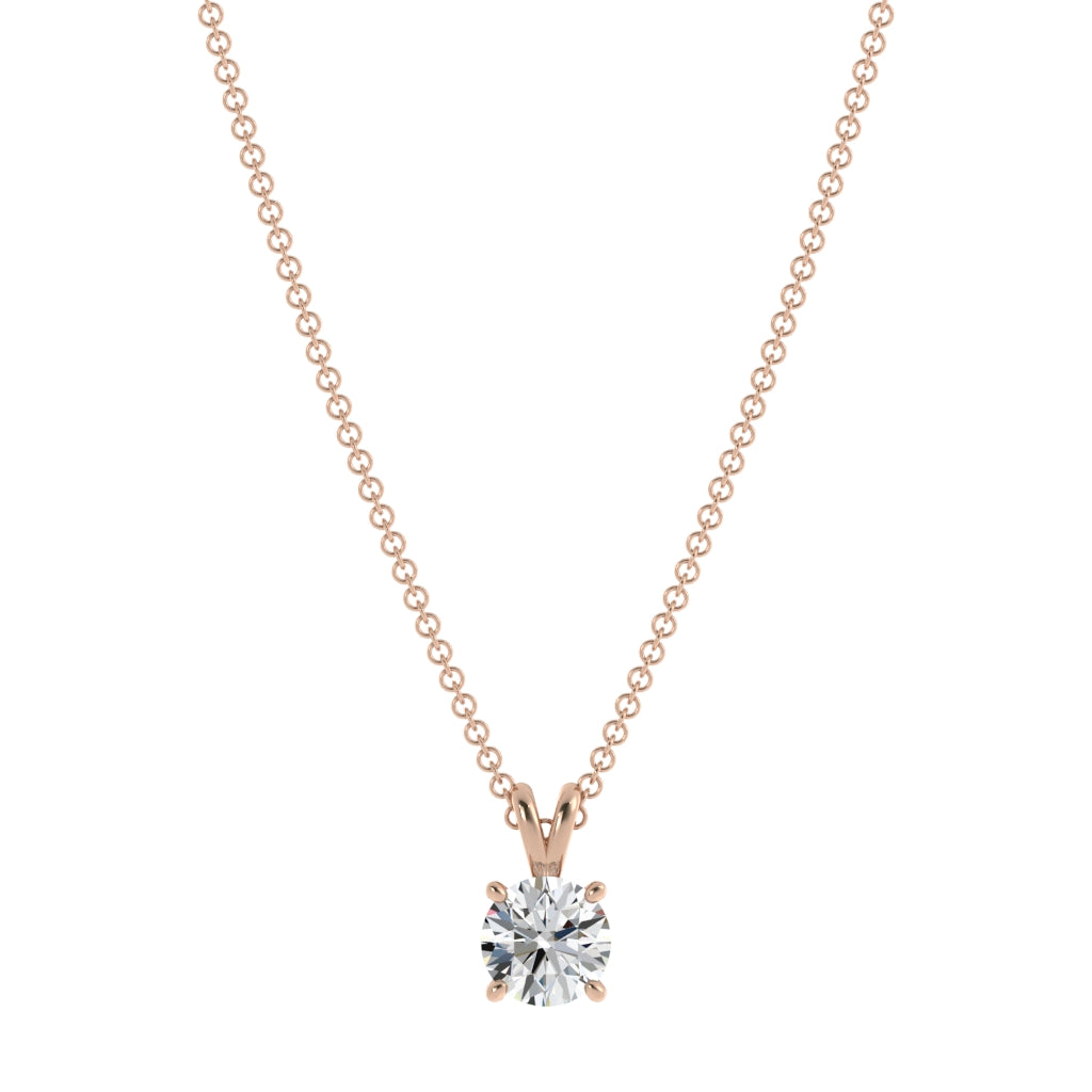 Round Lab-Grown Diamond Solitaire Necklace