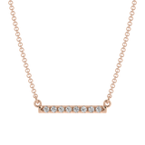 Horizontal Diamond Bar Necklace