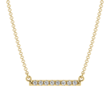 Horizontal Diamond Bar Necklace