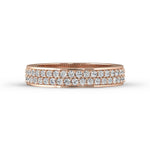 2 Row Pave Band — Rose gold