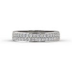 2 Row Pave Band — White gold