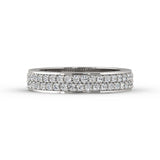 2 Row Pave Band — White gold