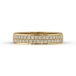 2 Row Pave Band — Yellow gold