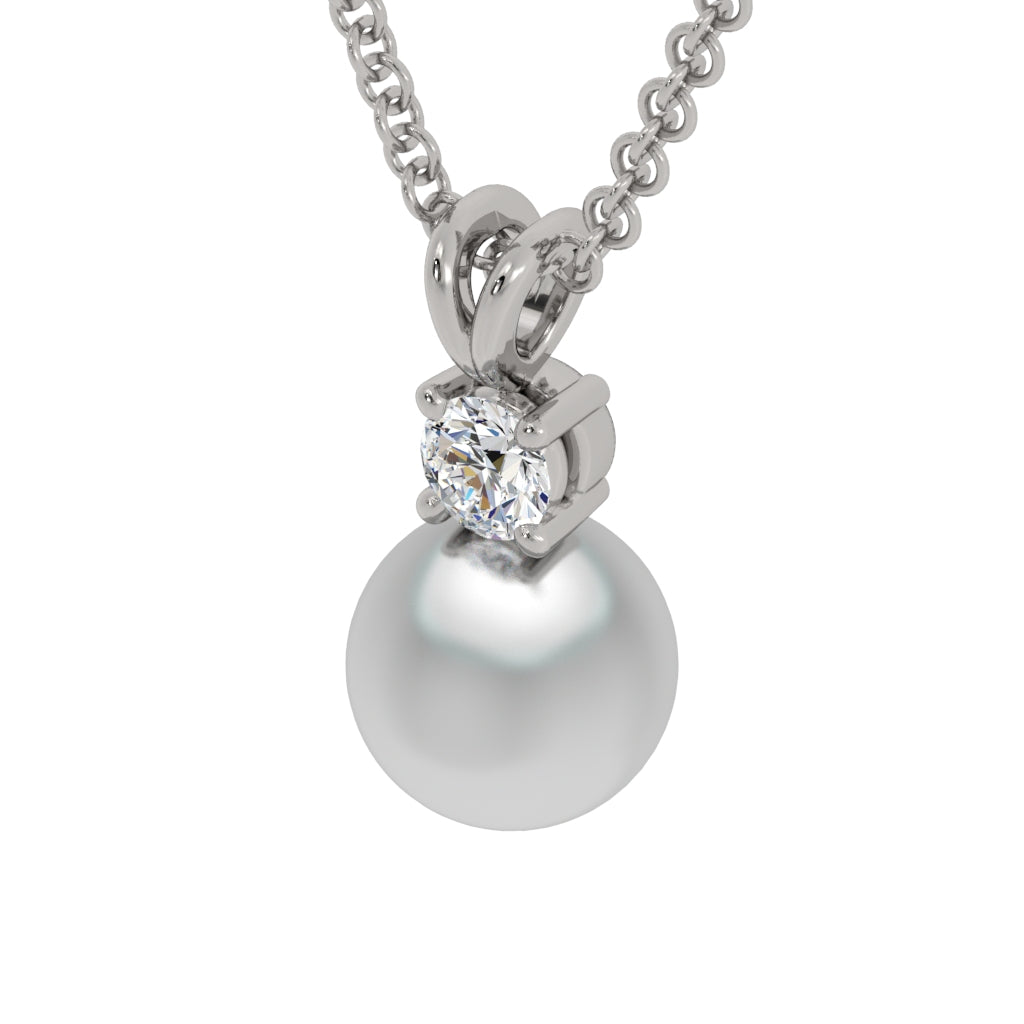 Pearl and Diamond Pendant