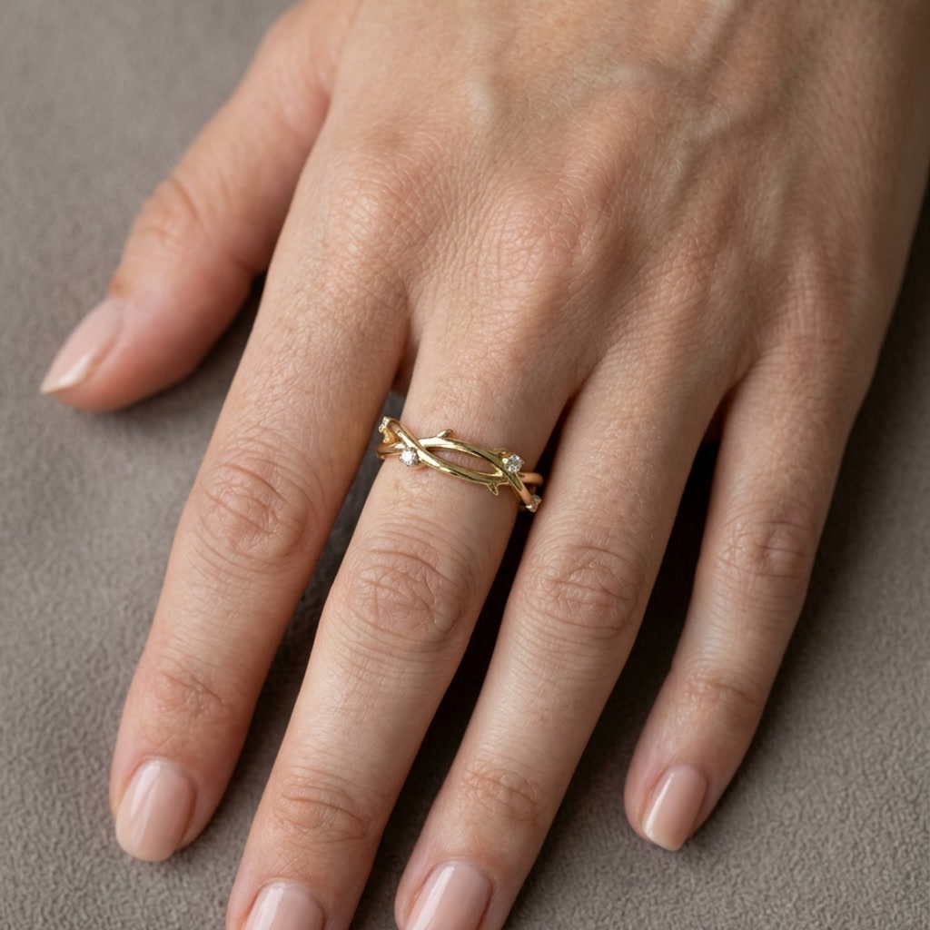 Lineage — yellow gold, on the hand