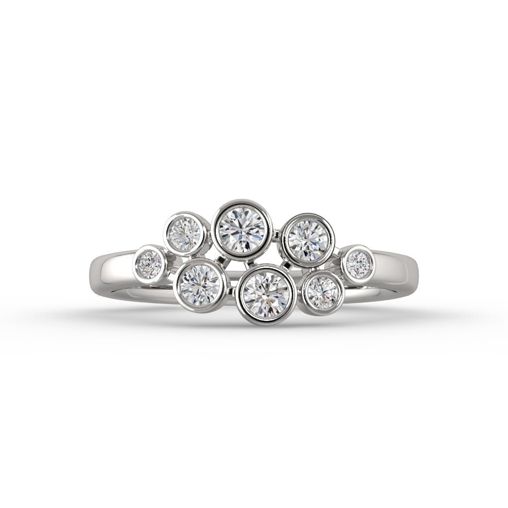 Bubble Ring — White gold