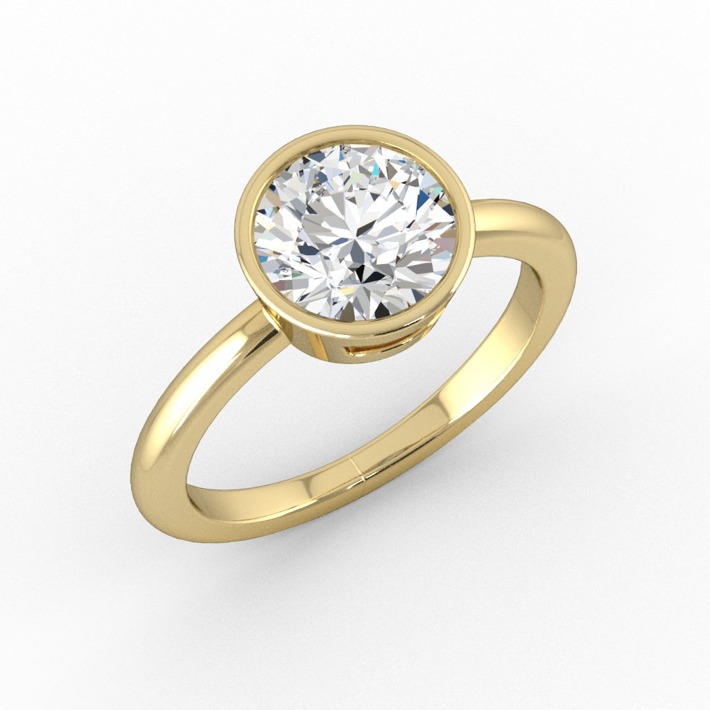 Horizon — Round center, yellow gold