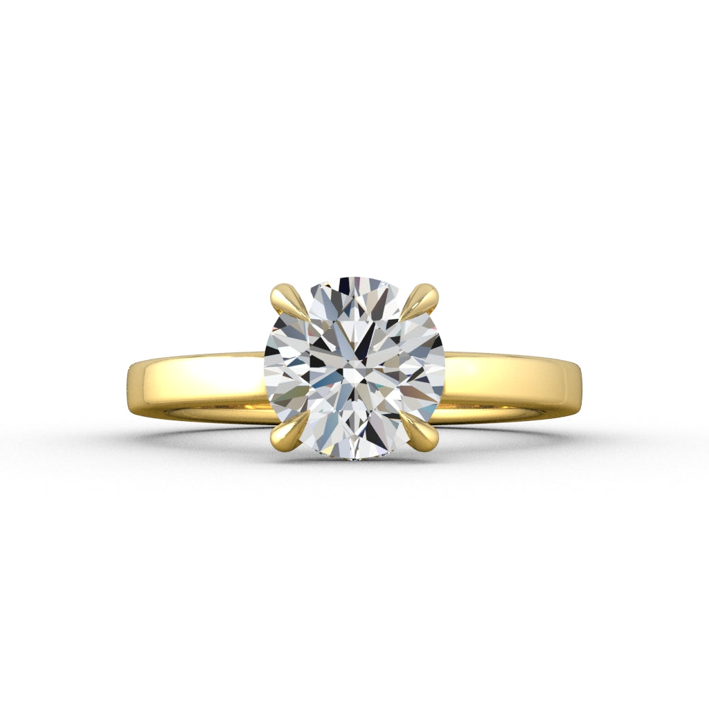 Glint — Round center, yellow gold