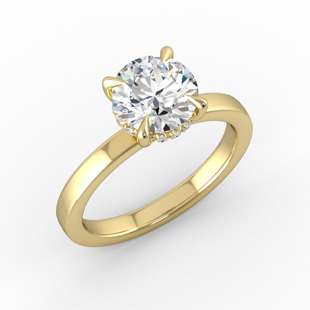 Glint — Round center, yellow gold