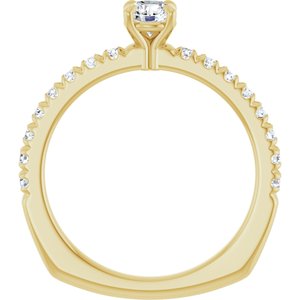 Auretta — Round center, yellow gold