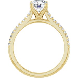 Ayasha — Round center, yellow gold