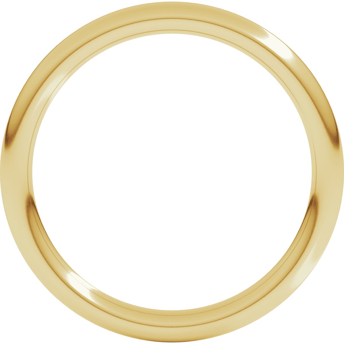 Full Round Comfort-Fit Band — 2 mm, yellow gold